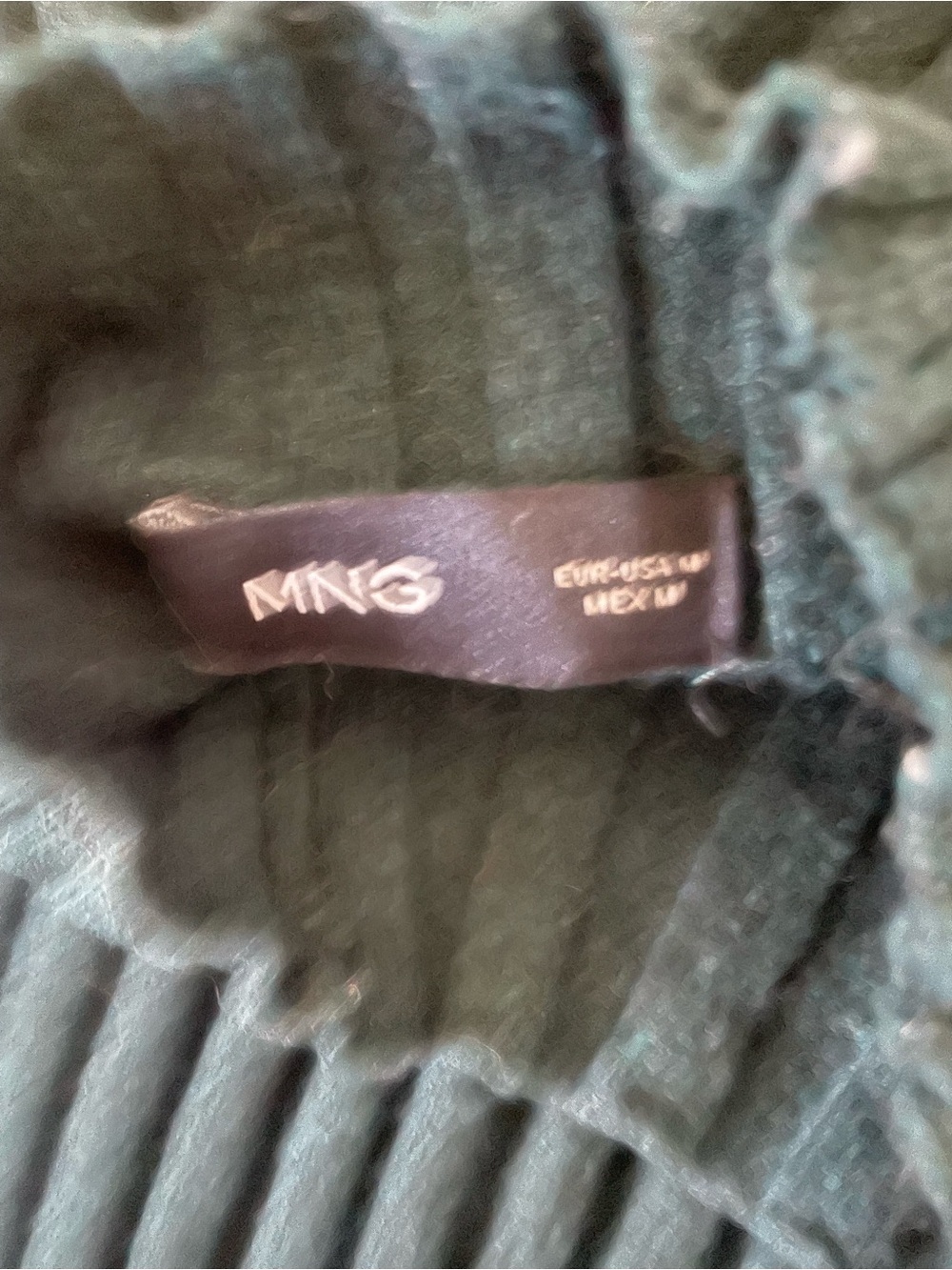 Mango dark green wide-ribbed top - Picture 6 of 6